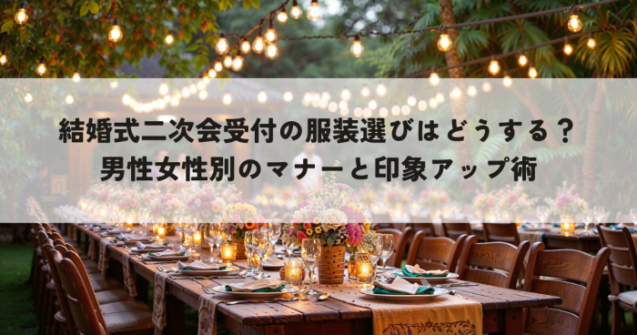 結婚式二次会受付の服装選びはどうする？男性女性別のマナーと印象アップ術