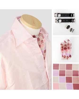 カラーシャツセット　ピンク&ピンク